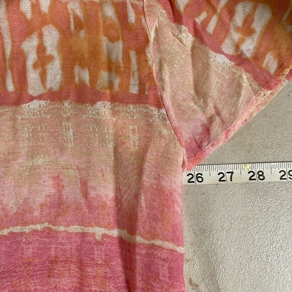 Glora Vanderbilt Pink Tie Dye Hippie Boho Shirt XL - Picture 7 of 9